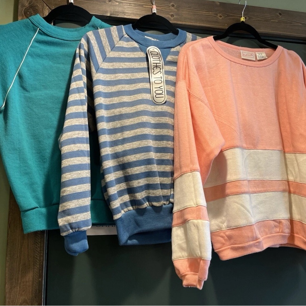 Striped and Color Block Sweatshirts, Small
